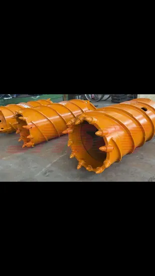 Piling Foundation Construction Rotary Drilling Rig Accessory Drilling Tools Straight Auger with Soil Teeth 600mm Diameter 