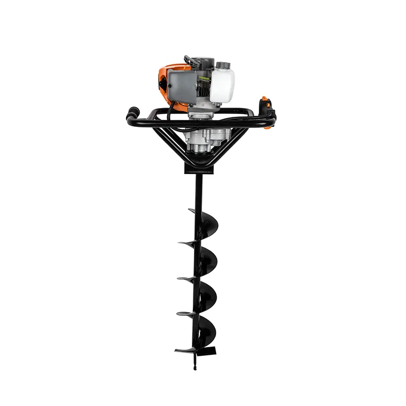 Tree Planting Power Tools Machine Two Stroke High Power Planting Digging Hole Piling Machine 52cc Petrol Group Auger Agricultural Machinery