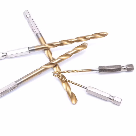 Hex Shank HSS Twist Drill Bit Titanium Coated